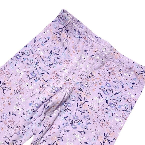 old Navy Girls Floral Capri Leggings Lilac - Picture 2 of 3